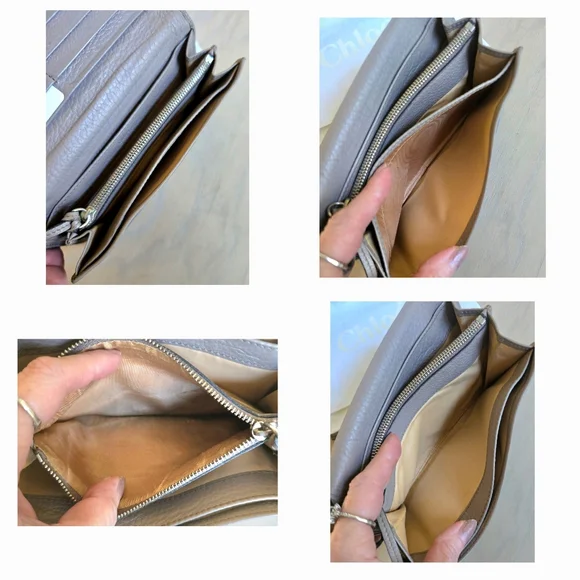 Chloé Paddington Taupe Lambskin Leather Long Wallet FULL INCLUSION - Picture 6 of 16